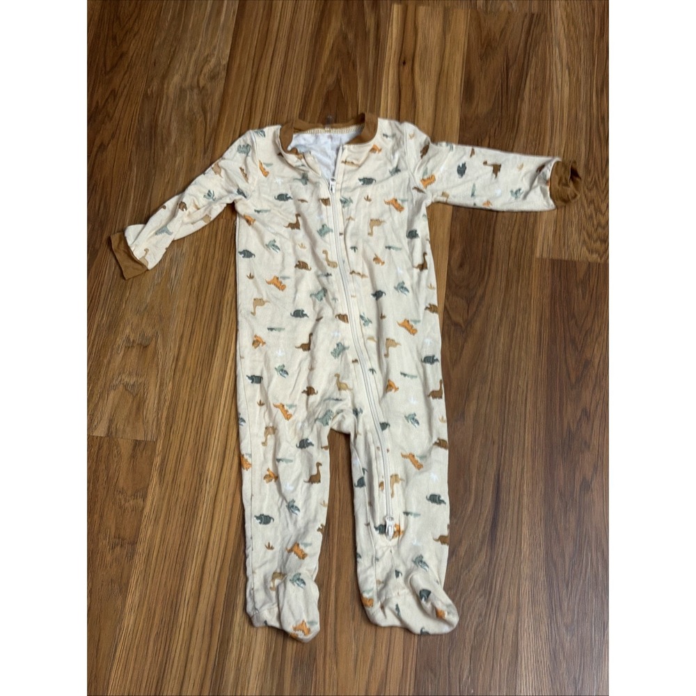 Milkberry Baby Boys 3-6 Months Dinosaur Friends Footed Sleeper Pajamas